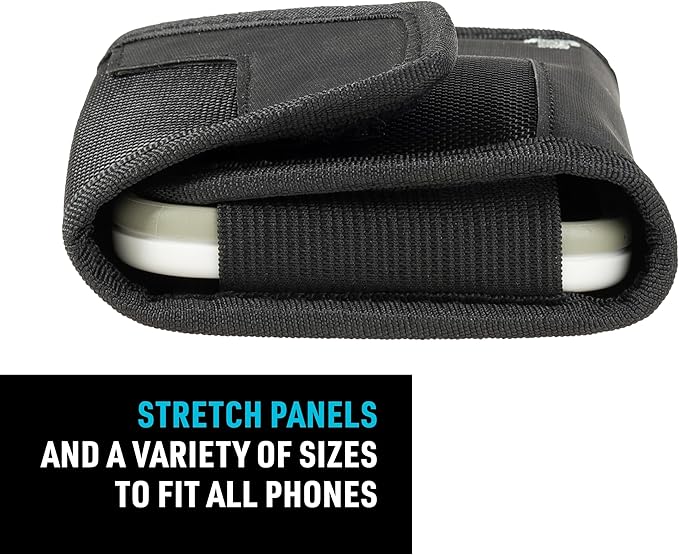Nite Ize Clip Case Sideways Universal Rugged Holster - Belt Clip Phone Case for Easy Access - Heavy Duty & Protective - Multi-Purpose - Durable Design - Horizontal, XL