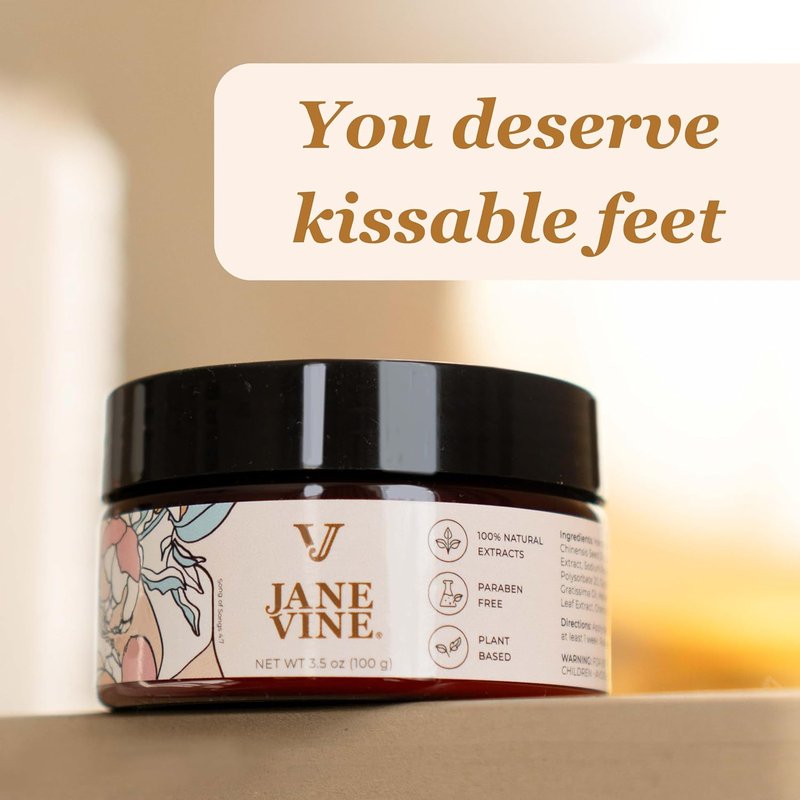 Kissable Feet Athletes Foot Cream - Soothing Relief for Itchy, Dry Skin with Tea Tree, Coconut & Chamomile | 3.5 oz