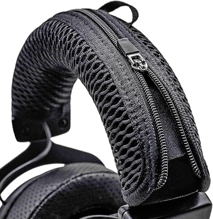 DIMOST Protective Headband Cover for ATH M Series & Virtuoso - Compatible with Virtuoso XT, SE, Wireless, M50X, M50XBT, M50, M40X & More (Black Breathable Mesh Fabric)