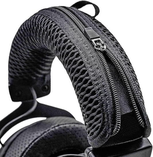 DIMOST Protective Headband Cover for ATH M Series & Virtuoso - Compatible with Virtuoso XT, SE, Wireless, M50X, M50XBT, M50, M40X & More (Black Breathable Mesh Fabric)
