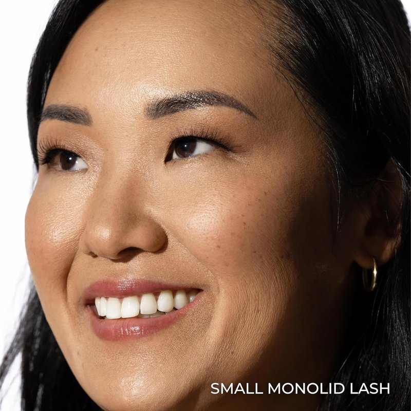False Lashes for Monolids Starter Kit - Natural Strip Lashes for Heavy Eyelids | 3 Pairs, Applicator & Adhesive