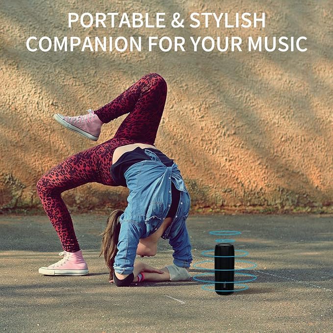 Musibaby Bluetooth Speaker, M88 Speakers,Dual Pairing, Bluetooth 5.3,Loud Stereo Sound,Booming Bass,30H Playtime for Home& Outdoor Party,Beach,Portable Speaker,Gifts(Black)