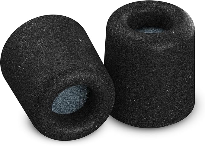 Comply 600 Core Series | Memory Foam Replacement IEM Ear Tips for Truthear, Sennheiser, Moondrop & More | Superior Noise Isolation, Ultimate Comfort, Secure Fit | TechDefender, Black, Small (3 Pairs)