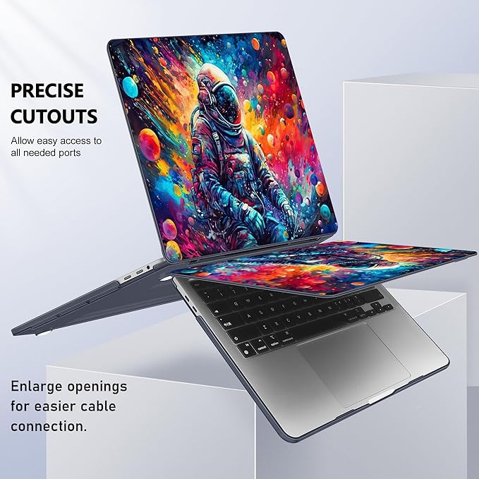 Lepeoac for MacBook Pro 16 inch Case 2019 2020 Release Model A2141, Plastic Hard Shell Cover with Keyboard Cover & Screen Protector for MacBook Pro 16 inch with Touch Bar & Touch ID - Astronaut