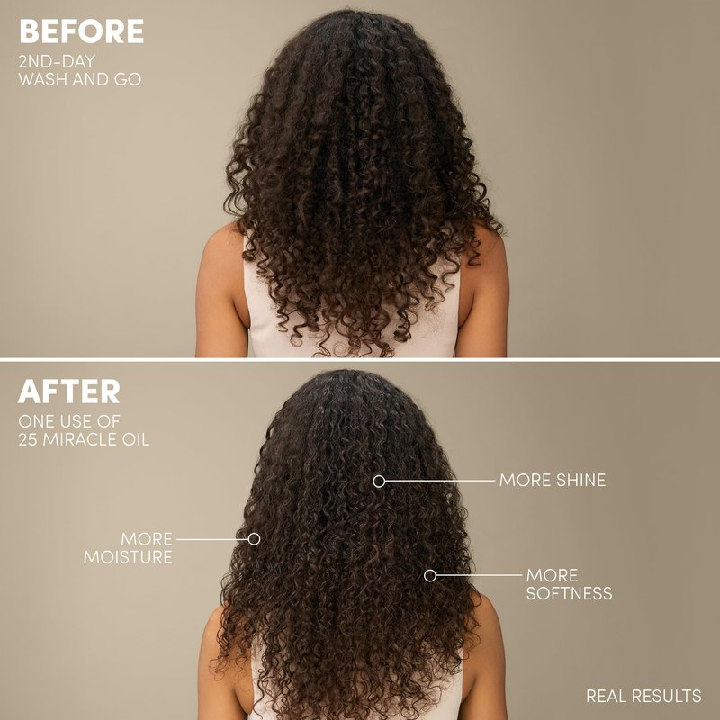 Mizani 25 Miracle Nourishing Hair Oil - Softens and Adds Weightless Shine, Hydrating & Nourishing With Coconut Oil, For Curly Hair