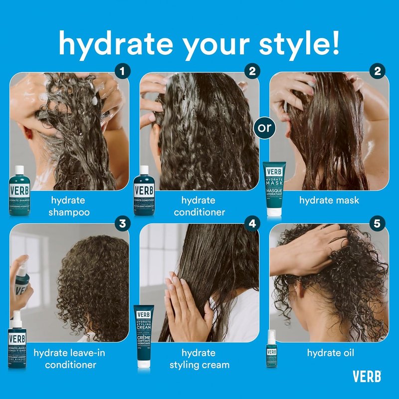 VERB Hydrate Conditioner - Nourishing Formula for Dry, Frizzy Hair - Smooths & Reduces Frizz | Amber & Warm Jasmine Scent