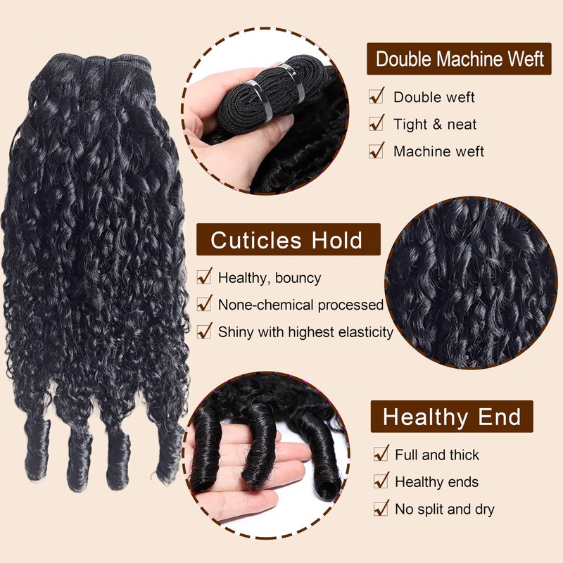 12A Burmese Curly Bundles Human Hair 16 Inch 100% Unprocessed Virgin Hair Kinky Curly Bundles Water Wave Human Hair Bundles for Women