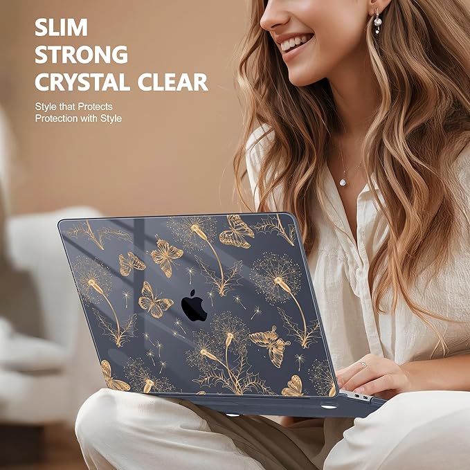 Lepeoac for MacBook Pro 16 inch Case 2019 2020 Release Model A2141, Plastic Hard Shell Cover with Keyboard Cover for MacBook Pro 16 inch with Touch Bar & Touch ID - Butterflies