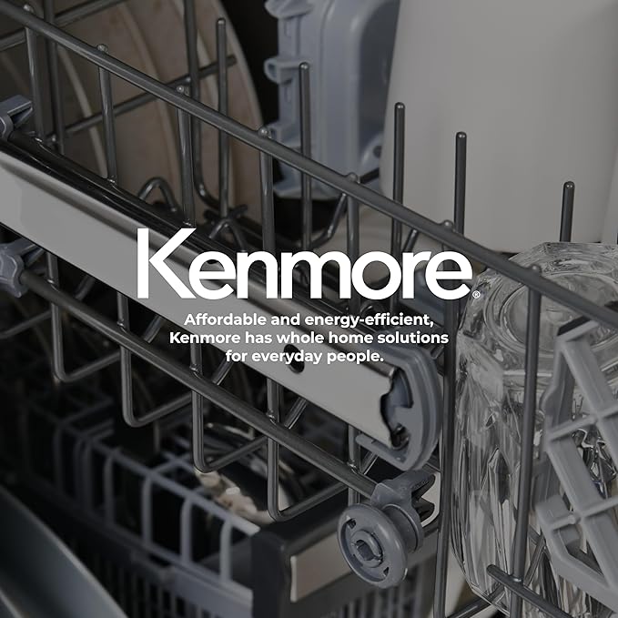 Kenmore 22-14705 18" Compact Built-In Dishwasher - UltraWash Plus, TurboDry, EasyFlex Third Rack & SmartWash - 10 Place Settings - 45 DBA - ENERGY STAR Certified - 18" - Stainless Steel