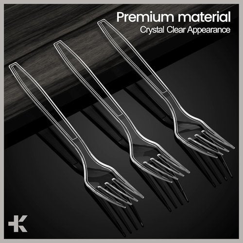 Bakken Disposable Cutlery Set - 180 Heavy-Duty Plastic Utensils | BPA-Free, Heat-Resistant, Clear for Parties & BBQs