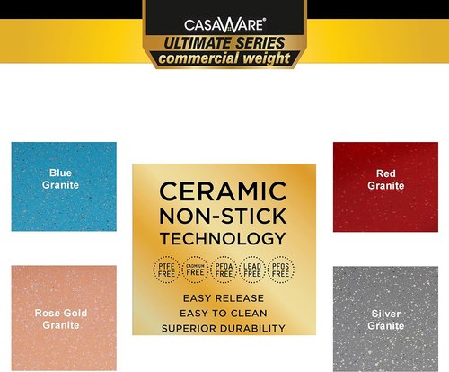 CasaWare 15-Inch Ceramic Coated Non-Stick Lasagna Pan - Ultimate Series in Blue Granite