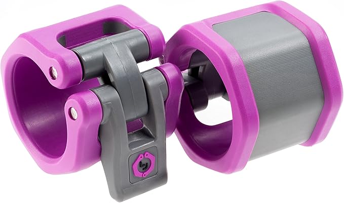 Lock-Jaw Barbell Collars HEX Olympic Barbell Clamps 2 Pcs – Heavy Duty Bar Clamps for 2” & 50mm Olympic Bars – Secure Weight Bar Clamps for Strength Training & Home Gym Accessories – Purple