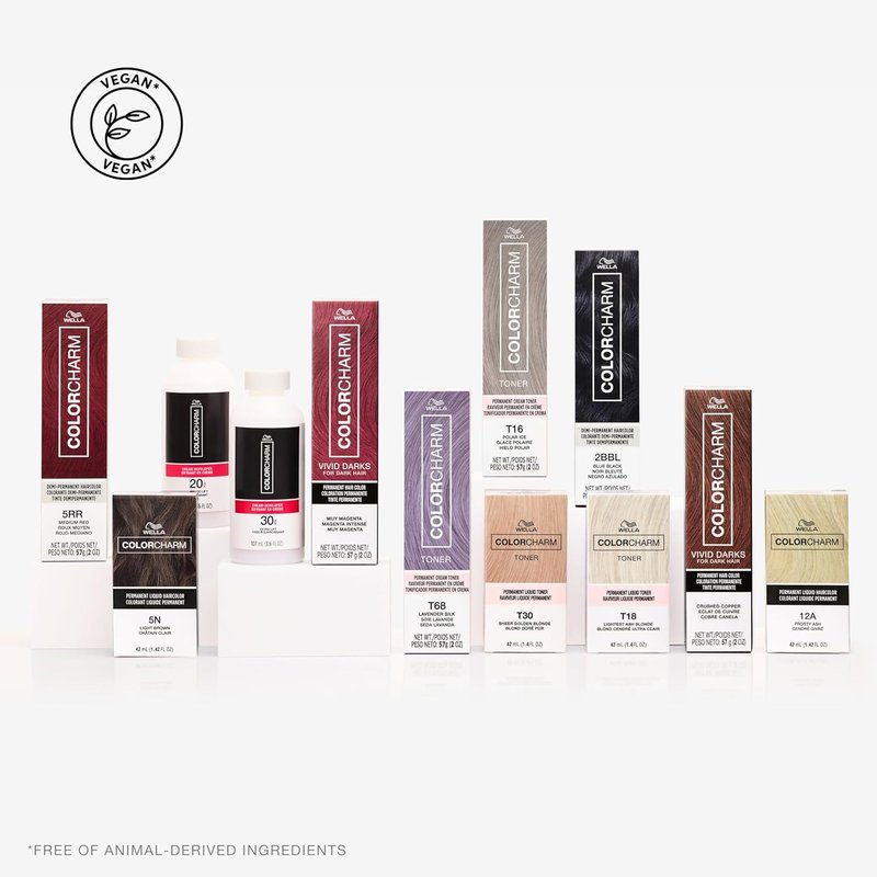 WELLA Color Charm Permanent Liquid Hair Color - Rich Brown for Gray Coverage