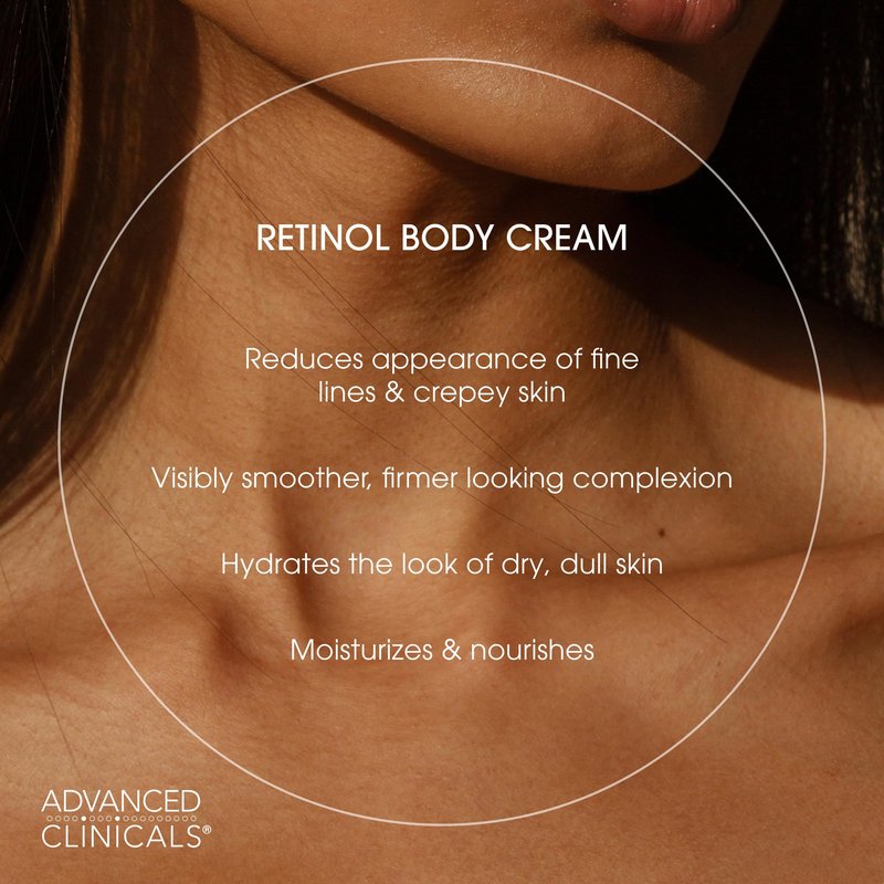 Advanced Clinicals Advanced Firming Retinol Body Lotion + Retinol Eye Cream Face Moisturizer With Peptides Anti Aging 2pc Skincare Set For Women & Men, Fragrance Free, 2pc Set