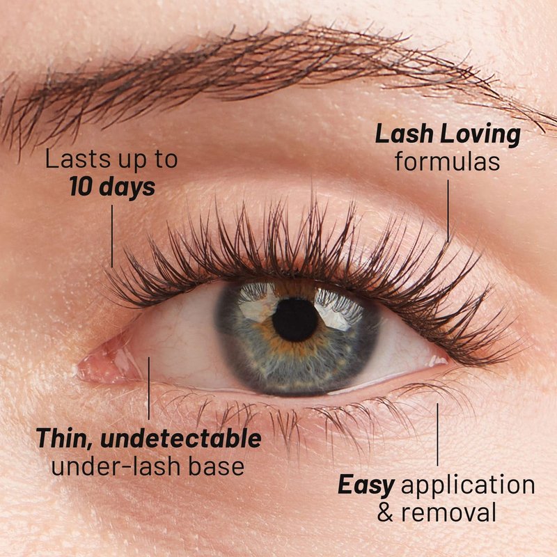 Lilac St - Dawn Natural Faux Eyelash Clusters (10mm) - Dynamic & Fluttery Volume - DIY Lash Extension Wisps - Lightweight & Lifelike - Lasts 10 Days - Women Founded, Cruelty Free, Vegan - 10 Lashes