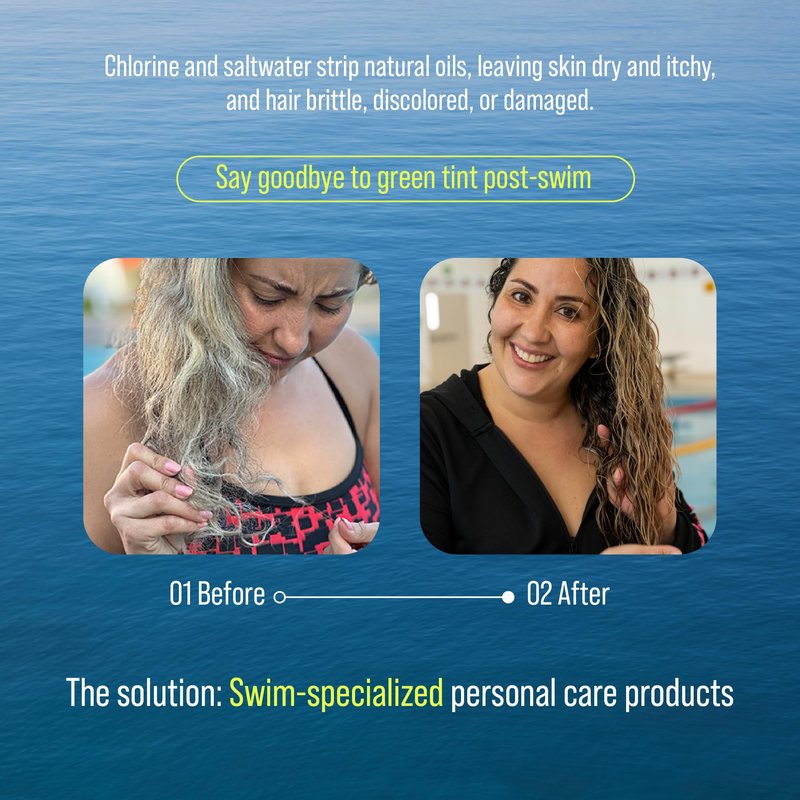 TRIHARD Swimmers Shampoo Extra Boost | Removing Chlorine and Hard Water Negative Effects | Specialized Swim Shampoo (Pack of 2)