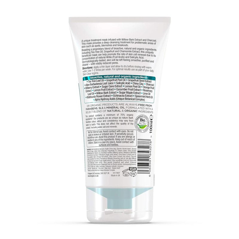 Charcoal Face Mask for Clear Skin - Deep Pore Cleansing Treatment 100ml