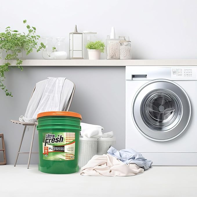 Ultra Fresh 3X Platinum 5 Gallon Laundry Detergent Liquid for All Machine Types with Easy Dispensing Pump, Up to 640 Loads, Original Green (3 Pack)