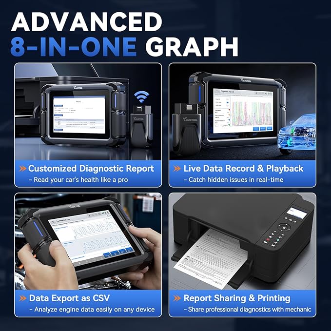 Bidirectional Scan Tool VDIAGTOOL VD70S, 2026 Wireless OBD2 Scanner Diagnostic Tool with 36+ Resets, All System Scanner for Car, FCA Autoauth, CAN FD & DoIP, ECU Coding, PMI, 3 Years Update