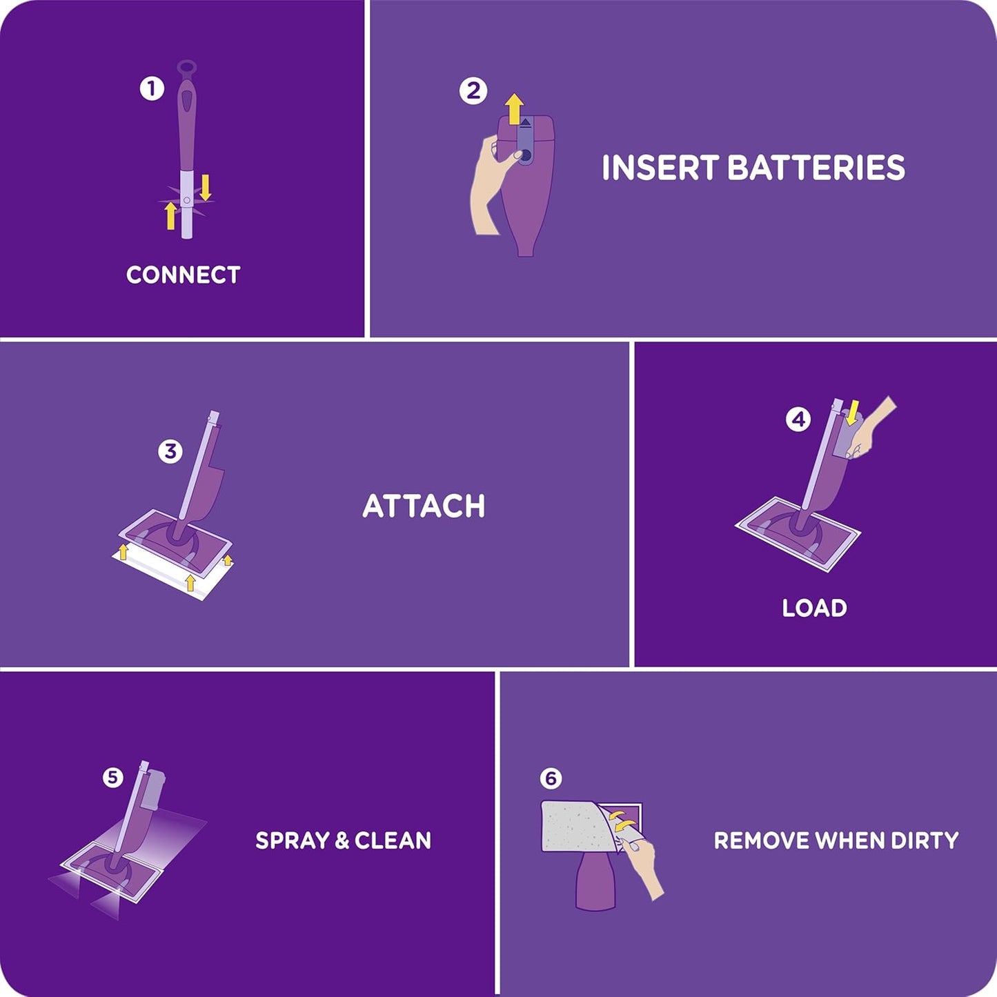 Swiffer WetJet Multi-Purpose Floor Cleaner Solution - Febreze Lavender Scent, 1.25L (Pack of 2)