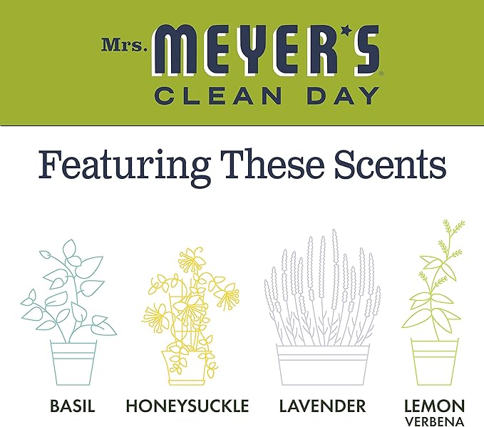 MRS. MEYER'S CLEAN DAY Multi-Surface Everyday Cleaner, Lemon Verbena Scent, 16 Fl Oz Bottle - 3 Pack