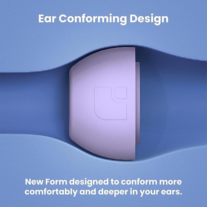 Foam Masters Ultra-Premium Memory Foam Ear Tips for AirPods Pro 1st & 2nd Gen | 3 Pairs | New Ver. | Secure Fit | Super Comfort | Better Noise Cancel | Replacement Buds (Small, Lilac Purple)