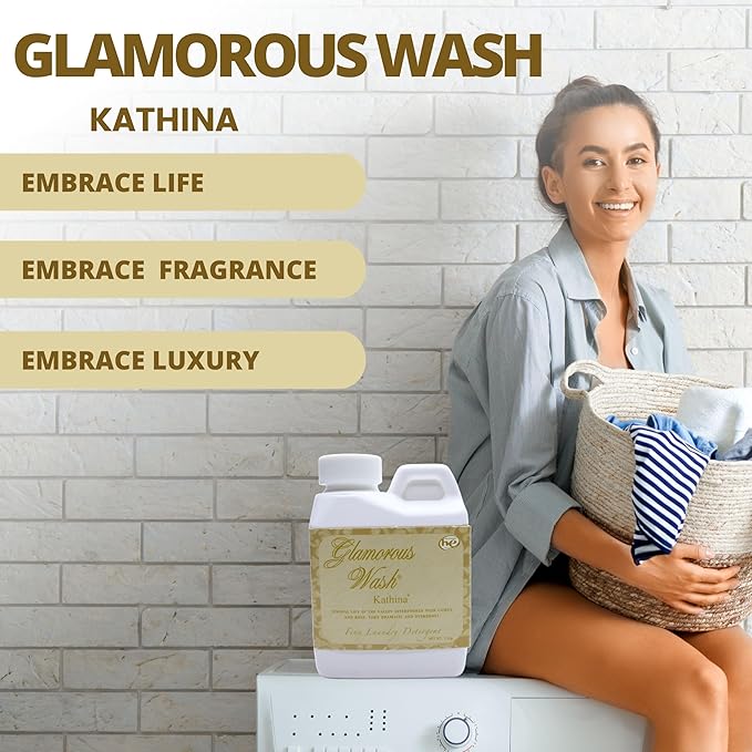 Worldwide Nutrition Bundle: Tyler Candle Company Glamorous Wash Kathina Scent Laundry Liquid Detergent - Hand and Machine Washable - 4 oz (112 grams) Container and Multi-Purpose Key Chain