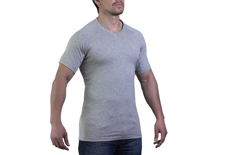 Sweatproof Undershirt for Men - Quick Drying Anti-Odor-Stains -V Neck Sweat Resistant Shirts for Men Sweat Proof Shirt White