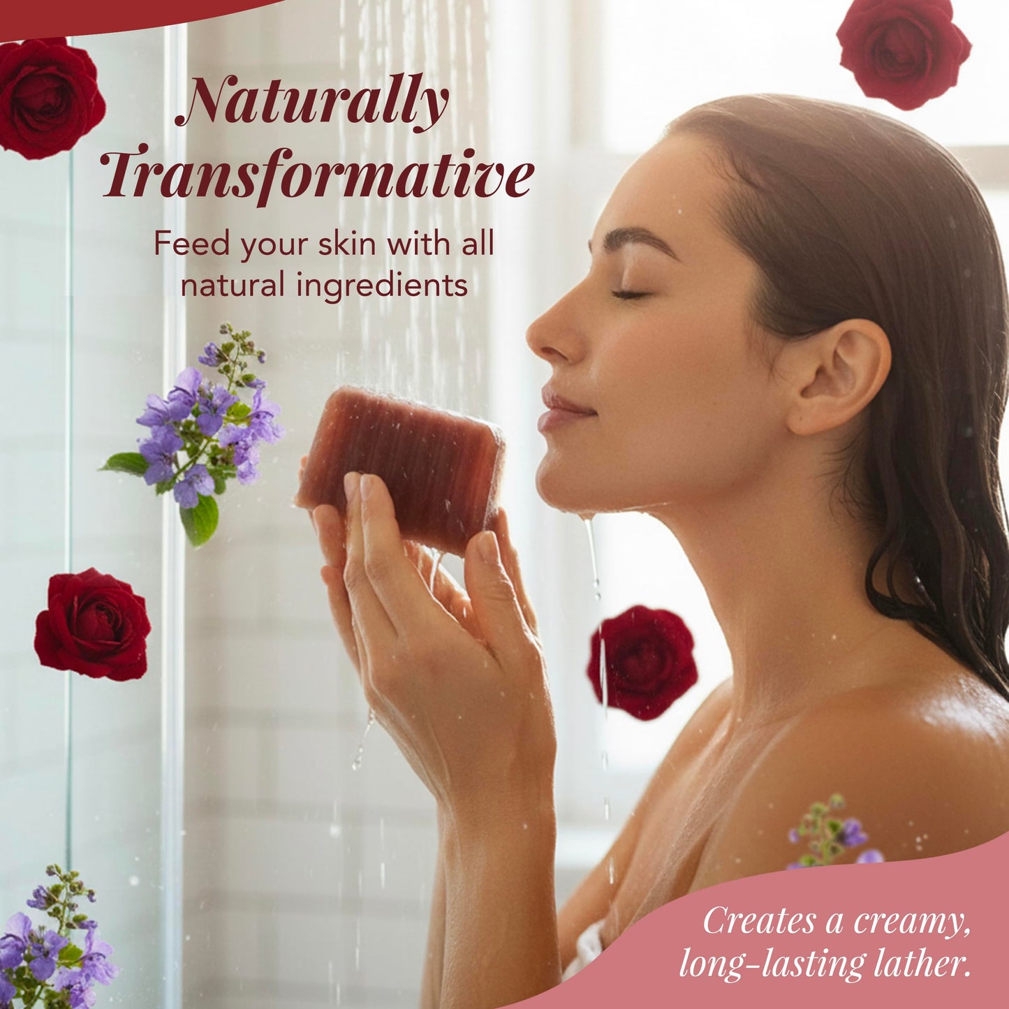 Saavy Naturals Hydrating & Purifying Artisan Soap Loaf with Cutter, & Wood Cutting Board – Plant-Based, Nourishing & Moisturizing Soap Gift for Men & Women – Patchouli Rose, 1lb
