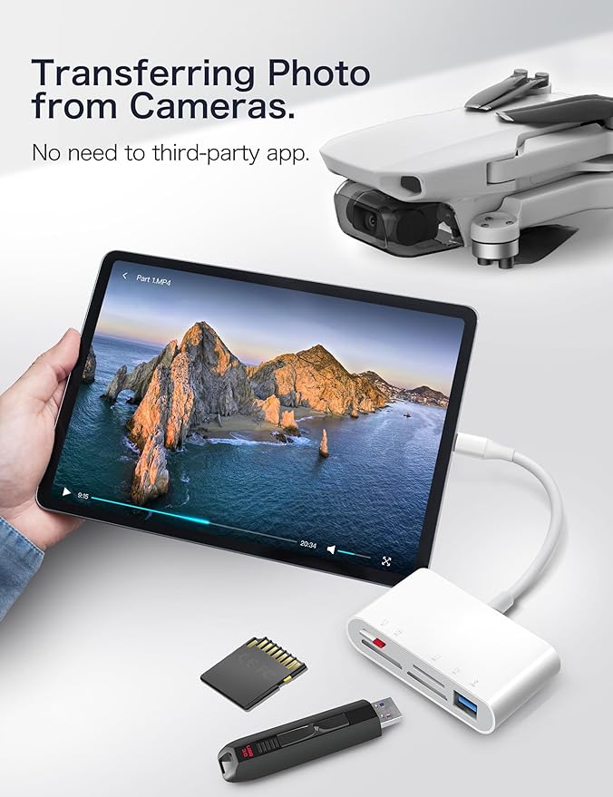 ChiaoPio USB C SD Card Reader, 5 in 1 USB-C to Memory Card Adapter with SD MicroSD MS Memory Stick XD Picture Slots & USB Female Port Compatible with iPhone 15 iPad Mac MacBook Pro/Air/Mini Laptop