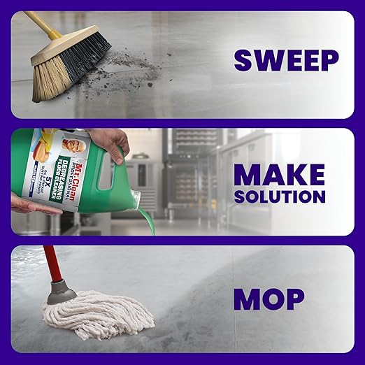 Mr. Clean PRO Degreasing Floor Cleaner, Bulk Liquid Concentrate for Removing Tough Grease and Oil Stains, Commercial Use, 1 gal (Case of 3)