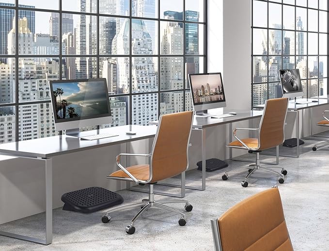 Mount-It! Under Desk Footrest, 18 x 13 in Adjustable Foot Rest for Under Desk at Work with 3 Tilt Settings Up to 30°, Non Slip Ergonomic Foot Stool with Textured Massage Surface for Home or Office