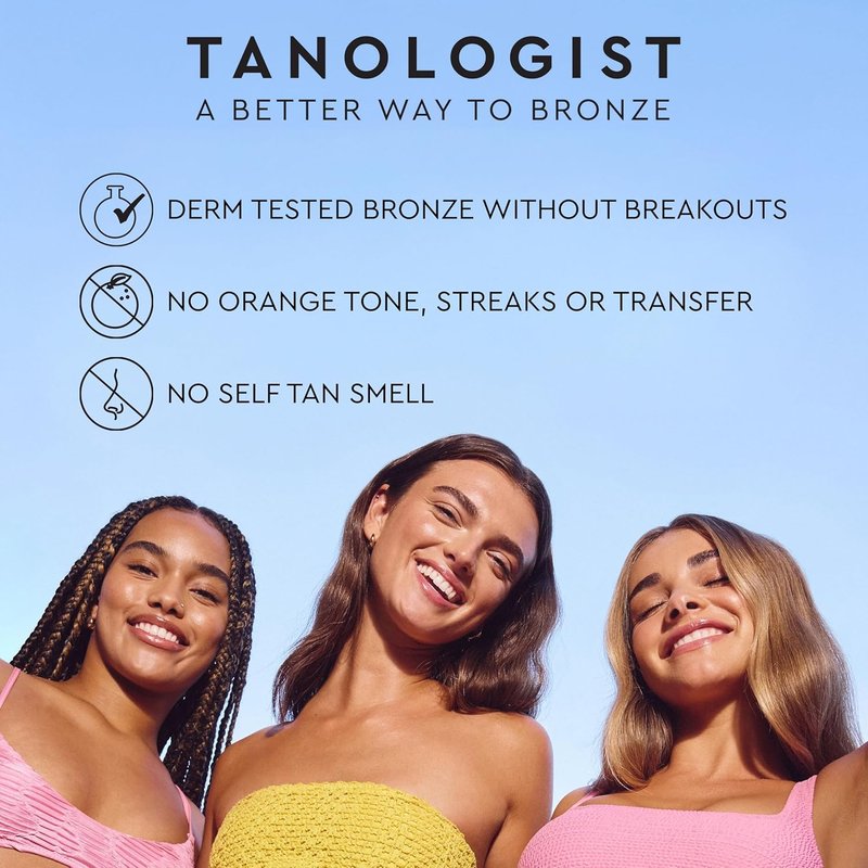 Tanologist Medium Self Tan Water - Streak-Free Tanning Mist with Natural Bronzing | 3.38 Fl Oz/100 ml