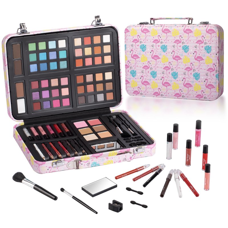 Hot Sugar Makeup Kit for Teenager Girls 13-15, All in One Beginner Makeup Kit for Women Full Kit, Teen Cosmetic Gift Set for Birthday Christmas (Flamingo)