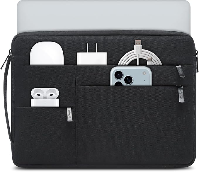 HYZUO 13.3-14 Inch Laptop Sleeve Bag for MacBook Pro 14 M5-M1 Pro/Max A3426 A3427 2026-2021, MacBook Air/Pro 13, 13.8-13.5 Surface Laptop/Book, NoteBook Case for 13" HP Dell Lenovo Asus, Black