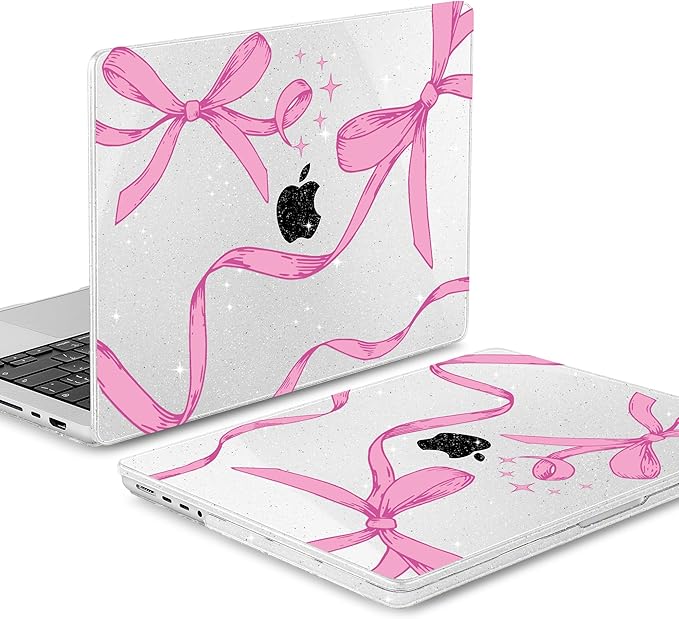 Mektron Case for 2026 M5 MacBook Pro 16 inch A3429 A3428 M4 A3403 A3186 M3 A2991 M2 A2780 M1 A2485 (2021-2025) Pro/Max with Liquid Retina XDR, Hard Shell Plastic Laptop Cover, Pink Bows C246
