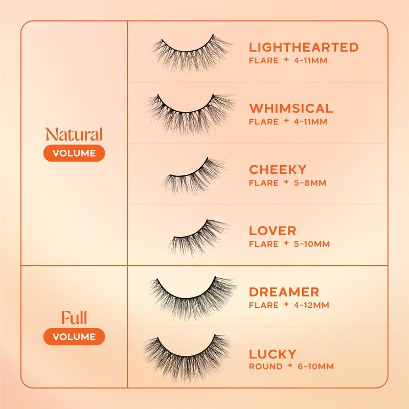 eLASHtic™ Lashes, Half Lashes, Strip Eyelashes, Natural Wispy Lashes, Fake Eyelashes, Elastic Lash Band, Flared & Natural Volume (Lover) Half Lash