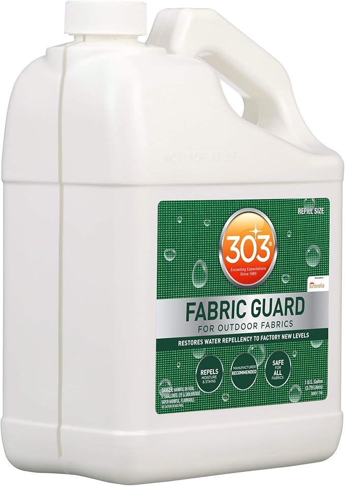 303 Products Fabric Guard – Water Repellent & Stain Shielding Fabric Spray, Safe for All Outdoor Upholstery, Easy to Use, Manufacturer Recommended, 1 Gallon