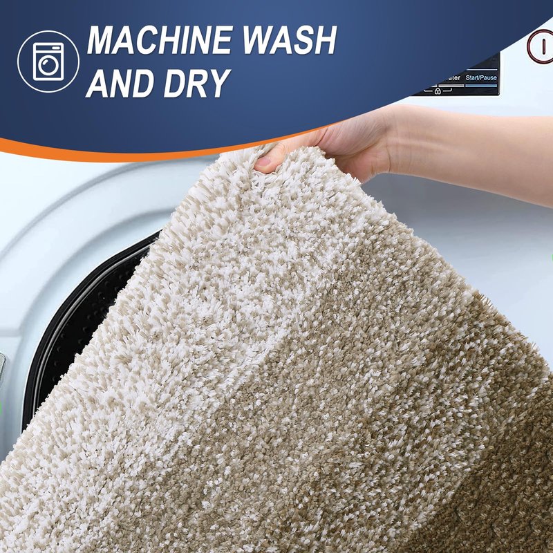 OLANLY Bathroom Runner Rugs Mat 47x24, Extra Soft Absorbent Microfiber Bath Rugs, Rubber Backing, Quick Dry, Washable Long Bath Mats for Bathroom Floor, Tub and Shower, Home Decor Accessories, Coffee