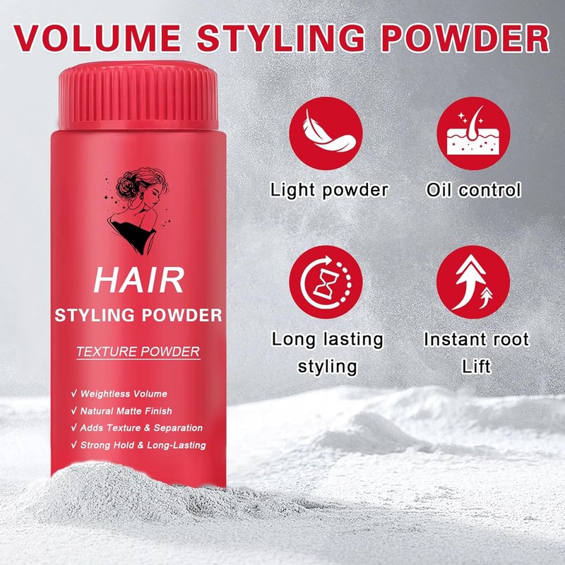 DAMUSI Hair Texture Styling Powder - Mattifying Volume Powder for Men & Women | Strong Hold, Easy Application, 0.52 Oz
