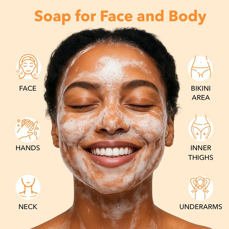 lunavia Kojic Acid Complexion Brightening Soap Bar with Vitamin C, Turmeric, Retinol, Collagen & Hyaluronic Acid – Brightening Face & Body Soap – Supports Brighter Skin, Even Skin Tone – 3 Pack