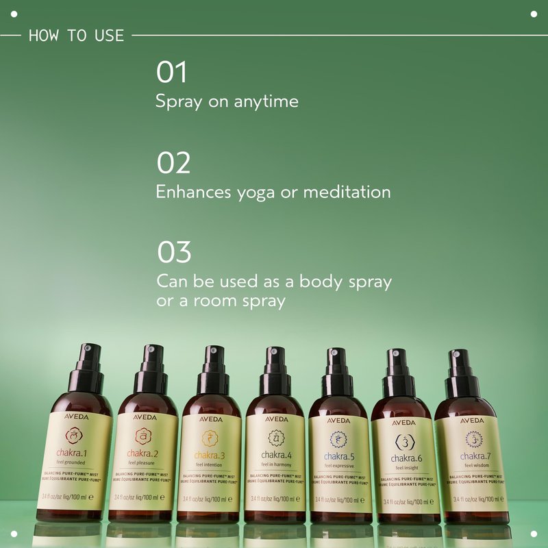Aveda Chakra 4 Balancing Pure-Fume Mist: Heart | Body & Room Spray | Balances Power Chakra | With Sandalwood, Organic Mandarin & Palmarosa, 3.4 Fl Oz