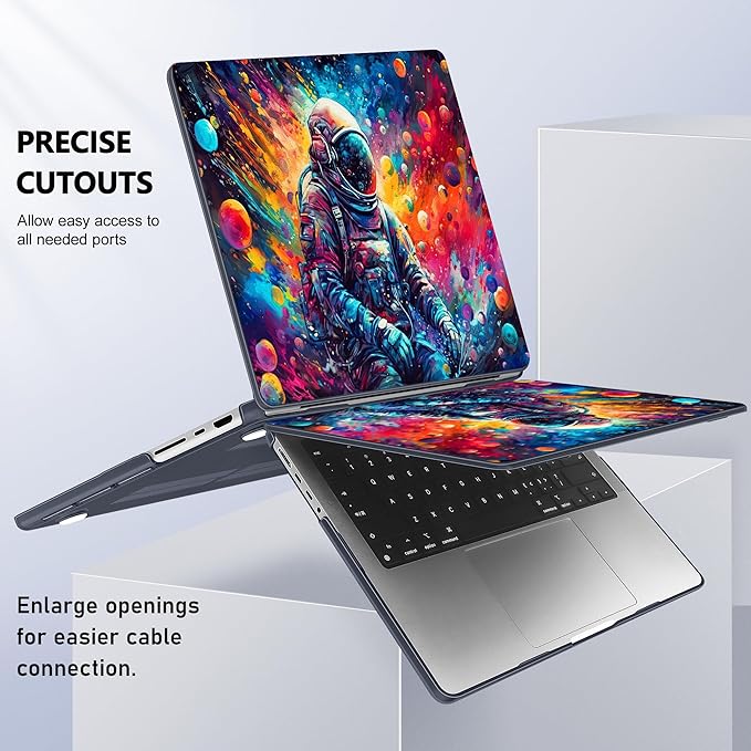 Lepeoac for MacBook Pro 16 inch Case M1 M2 M3 M4 M5 Pro/Max with Liquid Retina XDR, Release 2021-2025 2026 A3429 A3428, Hard Shell Case with Screen Protector & Keyboard Cover, Astronaut