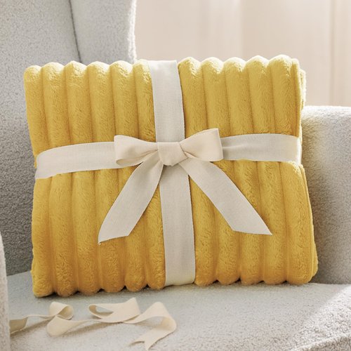 Bedsure GentleSoft Yellow California King Size Blanket for Couch - Cozy Soft Blankets for Women, Cute Small Fleece Throws for Girls, Birthday Gifts for Women, 102x96 Inches