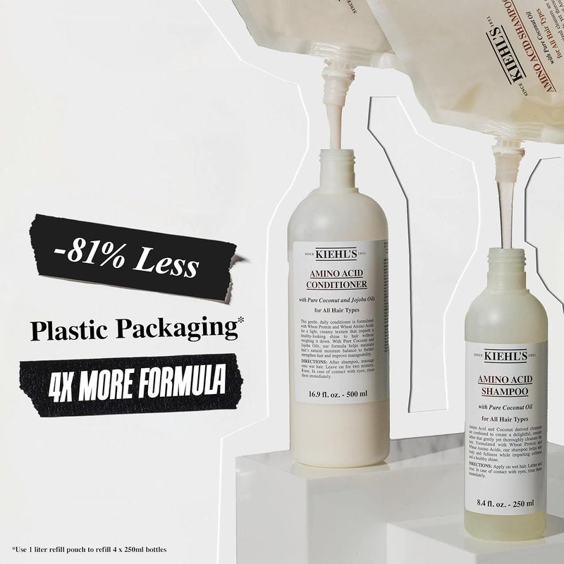 Kiehl's Amino Acid Shampoo - Strengthening Cleanser with Coconut Oil | Paraben-Free, All Hair Types