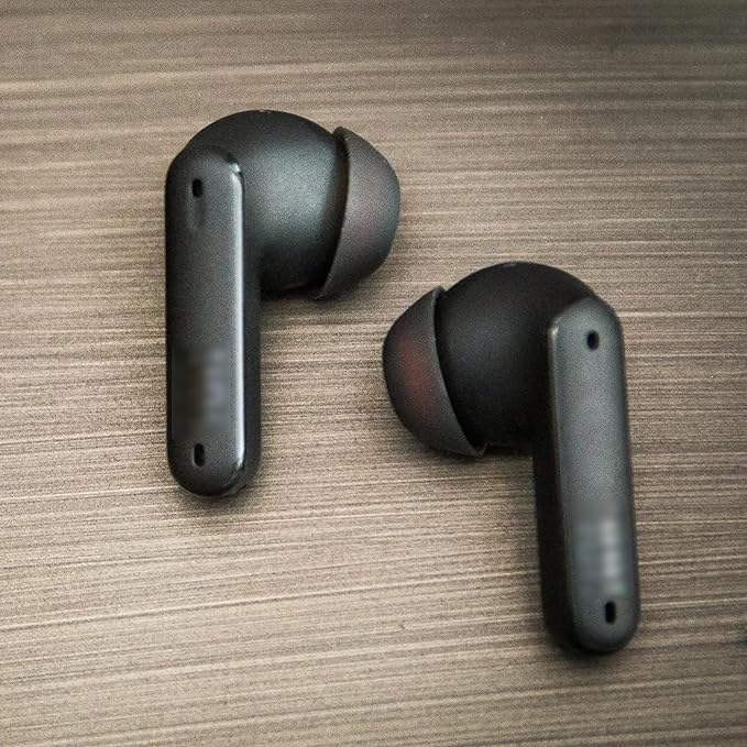 NANLANFAN Replacement Silicone Ear Tips for JBL Tune Flex Wireless Earbuds, 8 Pairs (Black, XS/S/M/L)