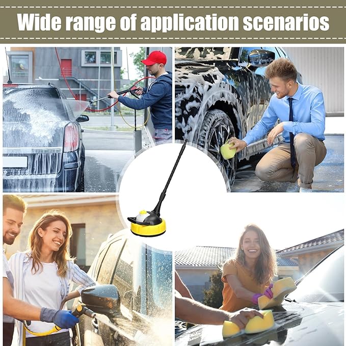 Pressure Washer Surfaces Cleaner - Patio Cleaner Powerful Sidewalk Scrubber | Outdoor Scrubber Multipurpose Pressure Washer Attachments for Driveways Sidewalks Yards