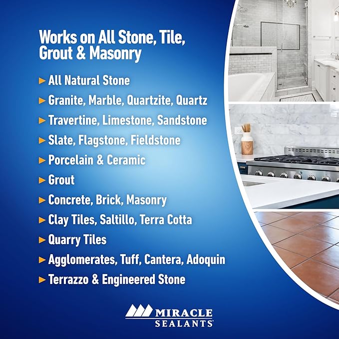 Miracle Sealants Tile & Stone Cleaner for Natural Stone, Tile & Grout, pH Neutral, 32 oz, 6 Pack
