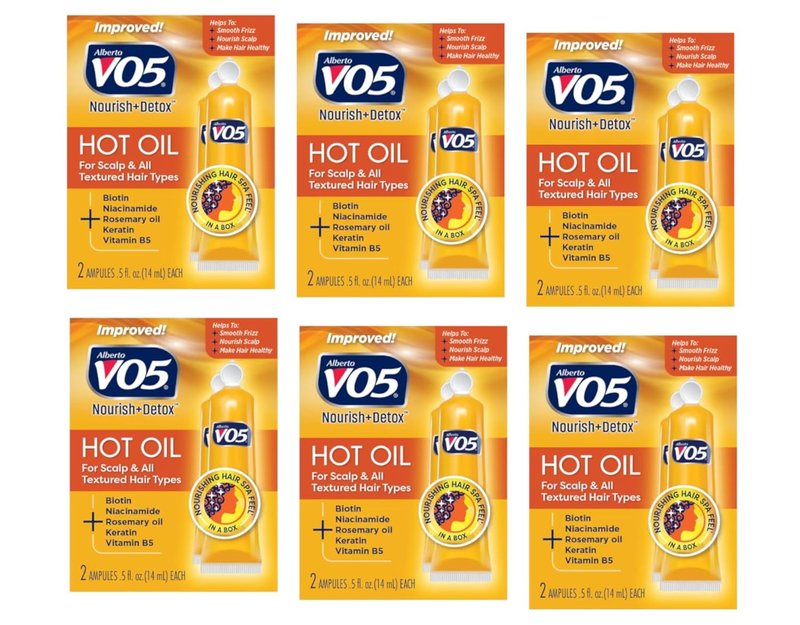 Vo5 Hot Oil Therapy Treatment - Nourishing Hair Oil for Dry Hair | 2 Count, 0.5 Ounce Each