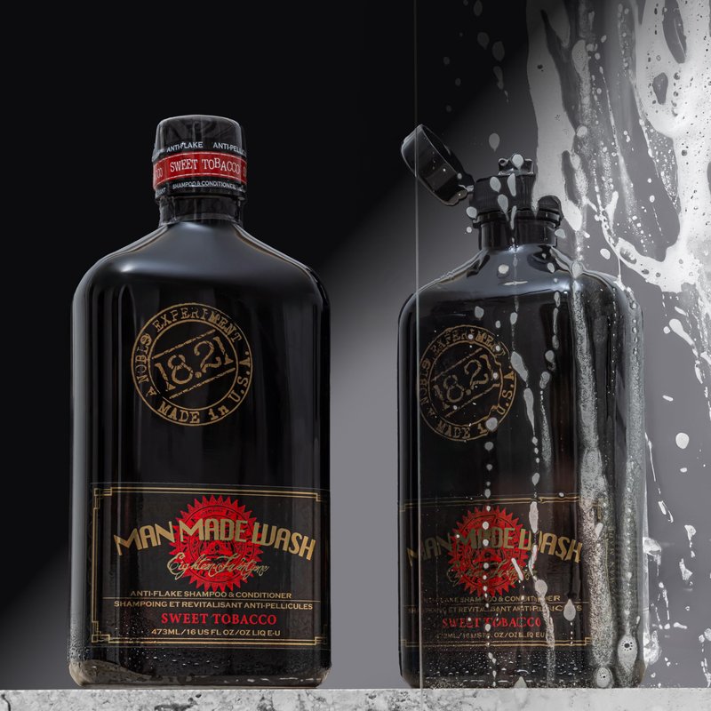 18.21 Man Made Anti-Flake 2-in-1 Shampoo & Conditioner in Sweet Tobacco: Hydrating Cleanse Helps Dry, Itchy, Flaky Scalp